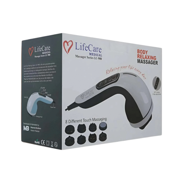 Body Relaxing Wired Massager Lifecare LC-900 With 4 Heads