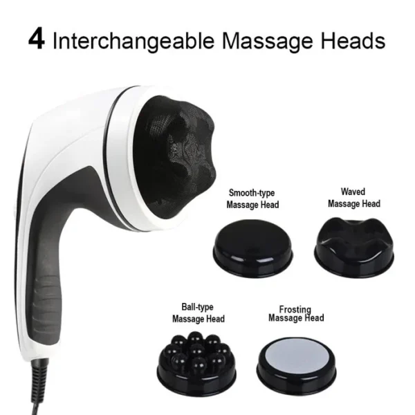Body Relaxing Wired Massager Lifecare LC-900 With 4 Heads